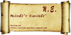 Molnár Euniké névjegykártya